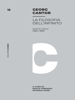 cover image of La filosofia dell'infinito